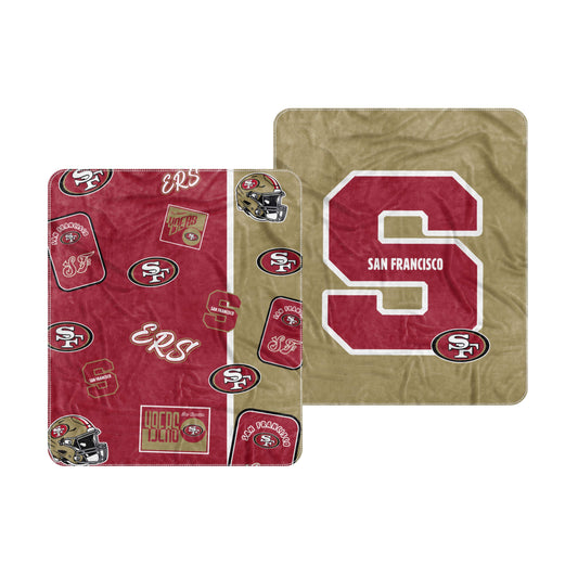San Francisco 49ers Dream Weave Throw 50x60 - Logo Brands - Flyclothing LLC