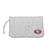 San Francisco 49ers Leopard Print Wristlet - Logo Brands - Flyclothing LLC