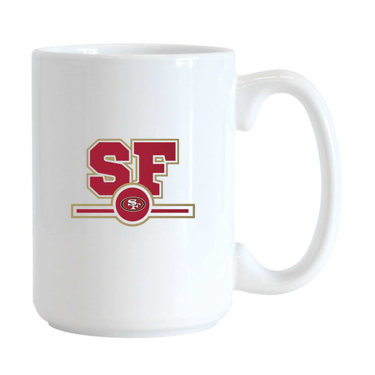 San Francisco 49ers 15oz Letterman Sublimated Mug - Logo Brands - Flyclothing LLC