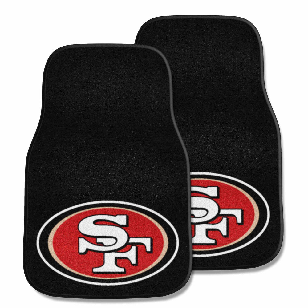 NFL - San Francisco 49ers 2-pc Carpet Car Mat Set - Logo Brands - Flyclothing LLC