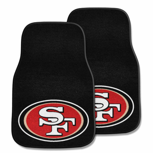 NFL - San Francisco 49ers 2-pc Carpet Car Mat Set - Logo Brands - Flyclothing LLC