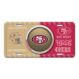 NFL - San Francisco 49ers Embossed Metal License Plate - Logo Brands - Flyclothing LLC