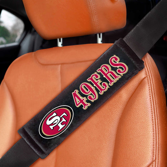 NFL - San Francisco 49ers Embroidered Seatbelt Pad - Pair - Logo Brands - Flyclothing LLC