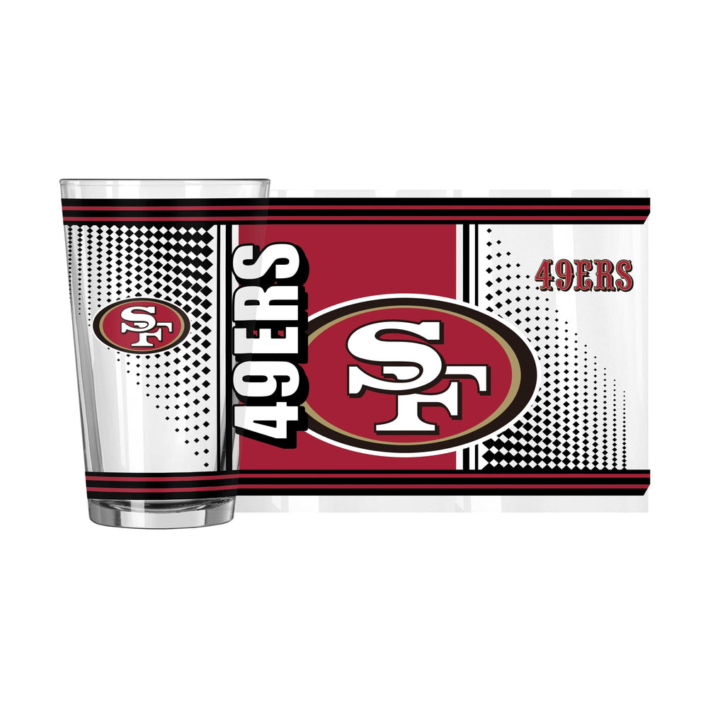 San Francisco 49ers 16oz Hero Pint Glass - Logo Brands - Flyclothing LLC