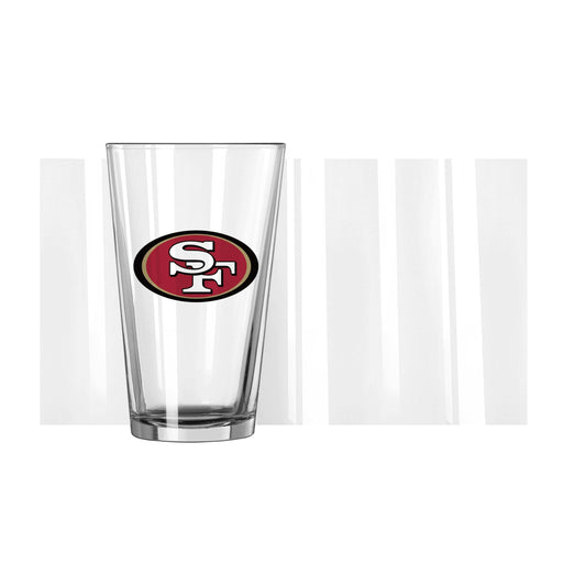 San Francisco 49ers 16oz Logo Pint Glass - Logo Brands - Flyclothing LLC