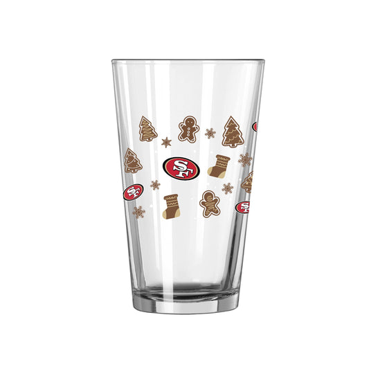 San Francisco 49ers 16oz Ginger Bread Pint Glass - Logo Brands - Flyclothing LLC