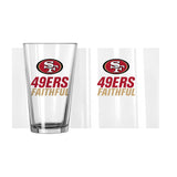 San Francisco 49ers 16oz Slogan Pint Glass - Logo Brands - Flyclothing LLC