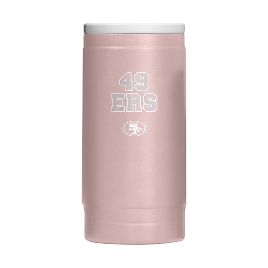 San Francisco 49ers Stencil Powder Coat Slim Can Coolie - Logo Brands - Flyclothing LLC