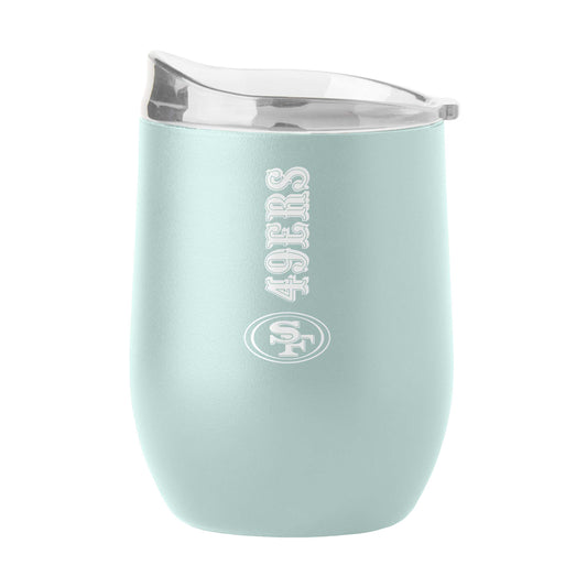 San Francisco 49ers 16oz Vertical Powder Coat Curved Beverage - Logo Brands - Flyclothing LLC