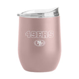 San Francisco 49ers 16oz Stencil Powder Coat Curved Beverage - Logo Brands - Flyclothing LLC