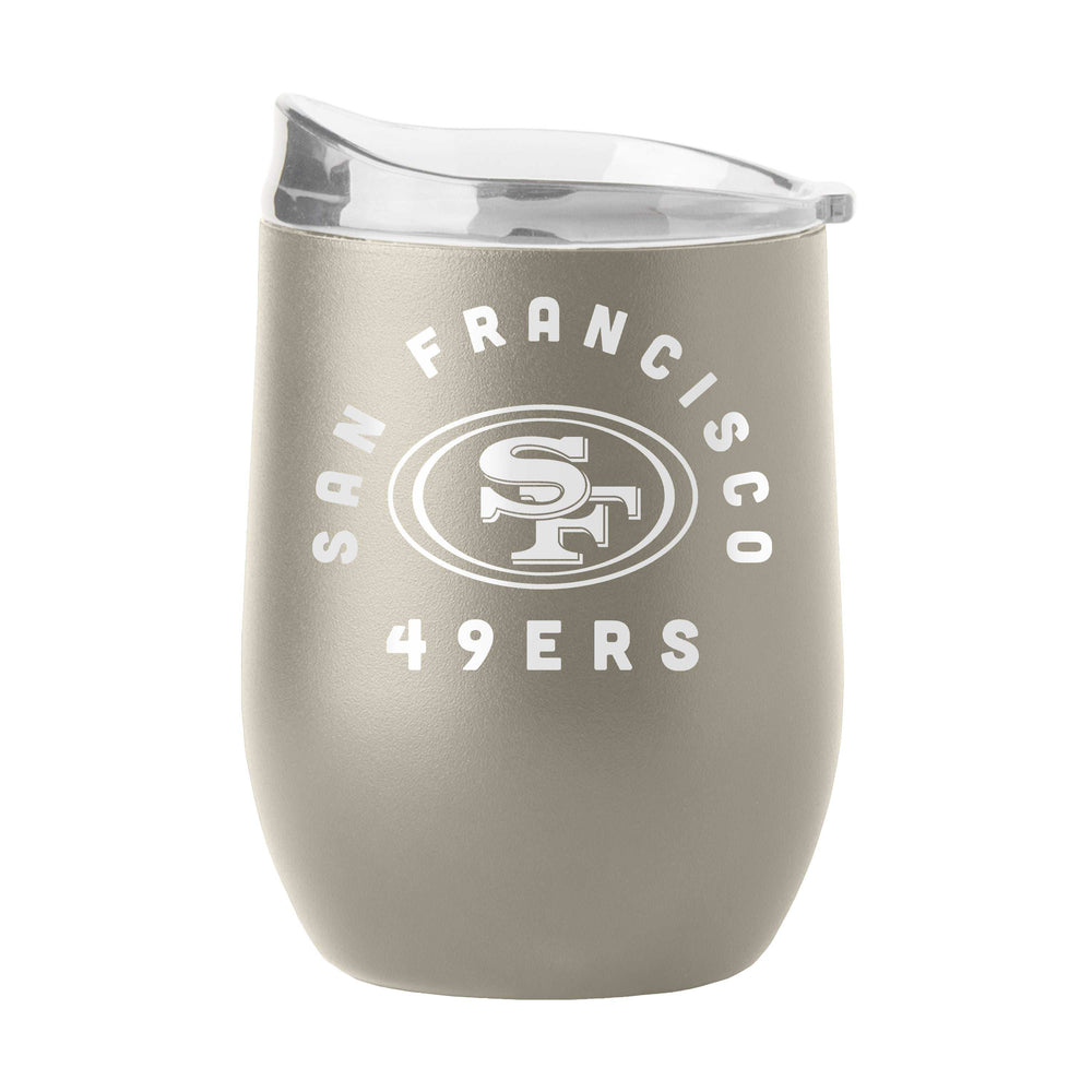 San Francisco 49ers 16oz Archway Powder Coat Curved Bev - Logo Brands - Flyclothing LLC