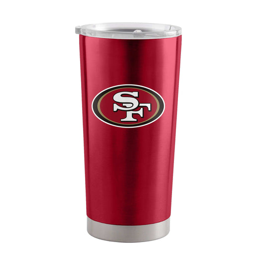San Francisco 49ers Letterman 20 oz Stainless Tumbler - Logo Brands - Flyclothing LLC