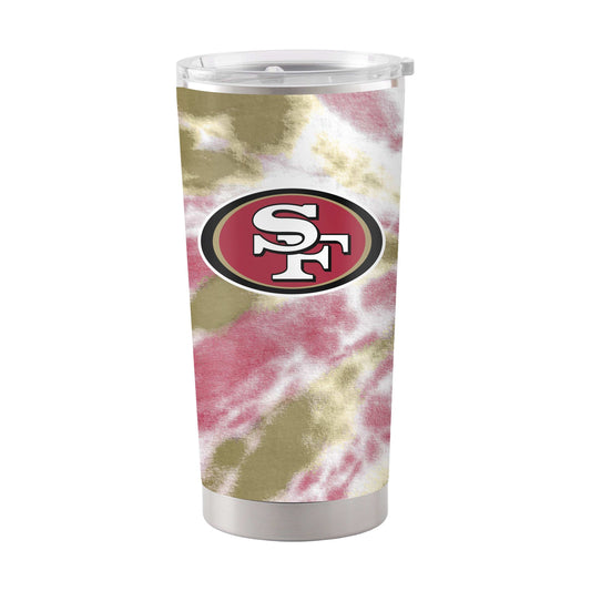 San Francisco 49ers 20oz Tie Dye Stainless Steel Tumbler - Logo Brands - Flyclothing LLC
