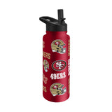 San Francisco 49ers 34oz Native Quencher Bottle - Logo Brands - Flyclothing LLC