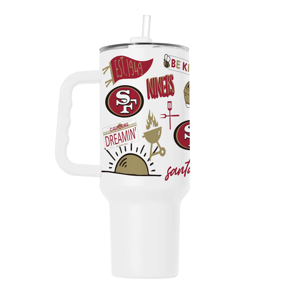 San Francisco 49ers 40oz Native Powder Coat Tumbler - Logo Brands - Flyclothing LLC