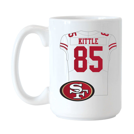 SF 49ers George Kittle Jersey 15oz Sublimated Mug - Logo Brands - Flyclothing LLC