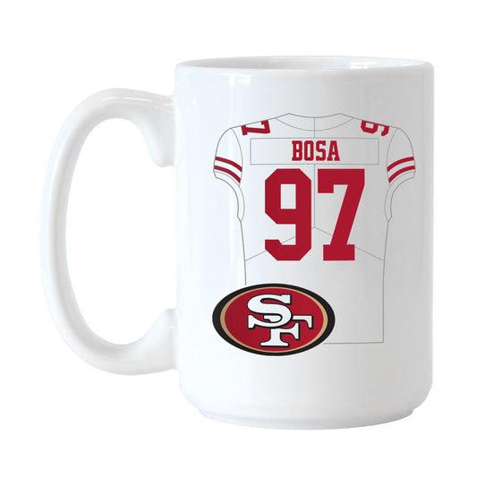 SF 49ers Nick Bosa Jersey 15oz Sublimated Mug - Logo Brands - Flyclothing LLC