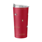 San Francisco 49ers Christian McCaffrey Caricature Step And Repeat 20oz Powder Coat Tumbler - Logo Brands - Flyclothing LLC