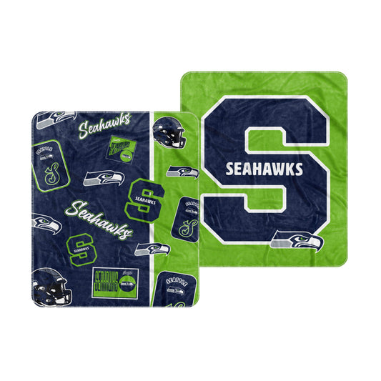 Seattle Seahawks Dream Weave Throw 50x60 - Logo Brands - Flyclothing LLC