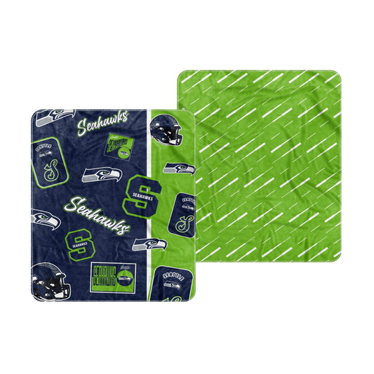 Seattle Seahawks Dream Weave Throw 50x60 - Logo Brands - Flyclothing LLC