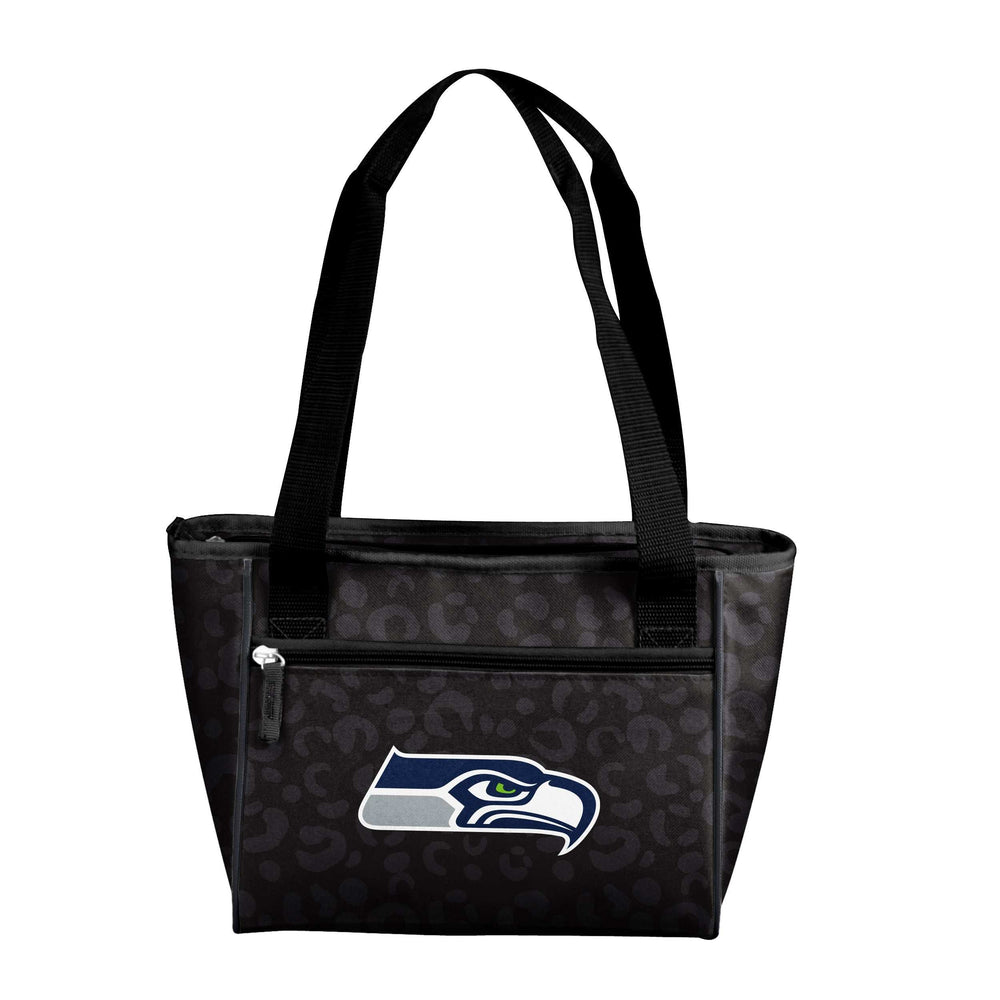 Seattle Seahawks Leopard Print 16 Can Cooler Tote - Logo Brands - Flyclothing LLC