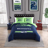Seattle Seahawks Command Comforter Set Full/Queen - Logo Brands - Flyclothing LLC