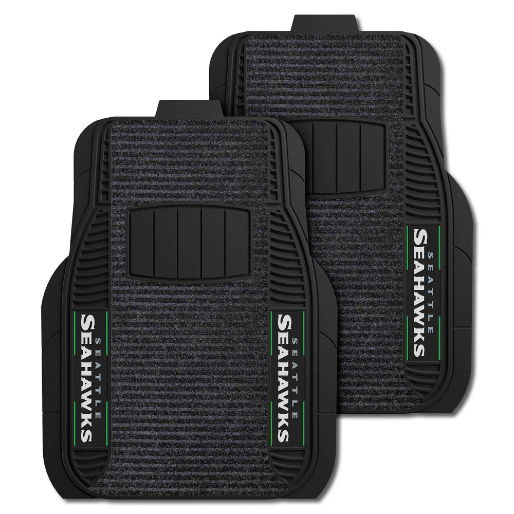 NFL - Seattle Seahawks 2-pc Deluxe Car Mat Set - Logo Brands - Flyclothing LLC