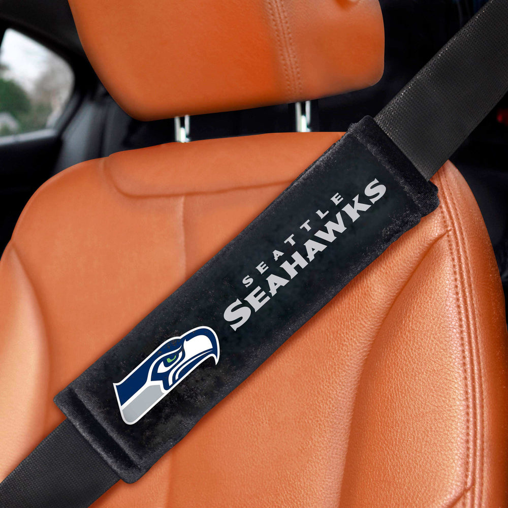 NFL - Seattle Seahawks Embroidered Seatbelt Pad - Pair - Logo Brands - Flyclothing LLC