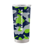 Seattle Seahawks 20oz Camo Stainless Steel Tumbler - Logo Brands - Flyclothing LLC
