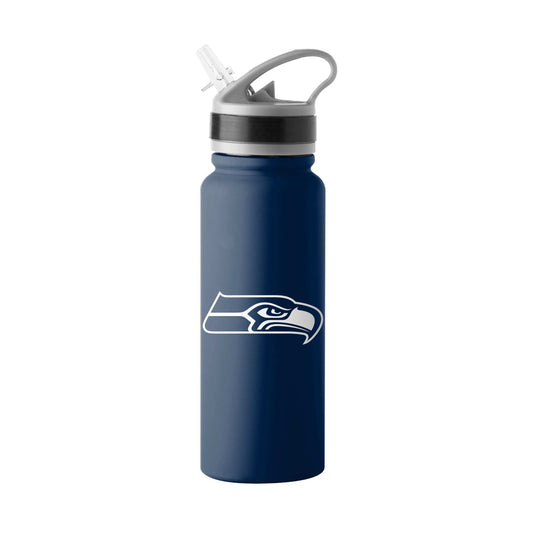 Seattle Seahawks Logo 25oz Stainless Single Wall Flip Top Bottle - Logo Brands - Flyclothing LLC