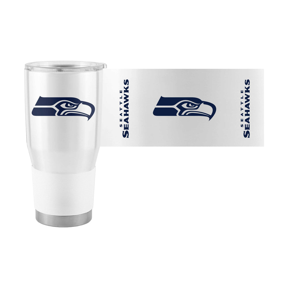 Seattle Seahawks White 30oz Gameday Stainless Steel Tumbler - Logo Brands - Flyclothing LLC