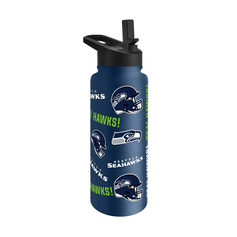 Seattle Seahawks 34oz Native Quencher Bottle - Logo Brands - Flyclothing LLC