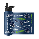 Seattle Seahawks 34oz Native Quencher Bottle - Logo Brands - Flyclothing LLC