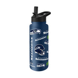 Seattle Seahawks 34oz Native Quencher Bottle - Logo Brands - Flyclothing LLC
