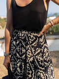 Geometric Elastic Waist Maxi Skirt - Trendsi - Flyclothing LLC