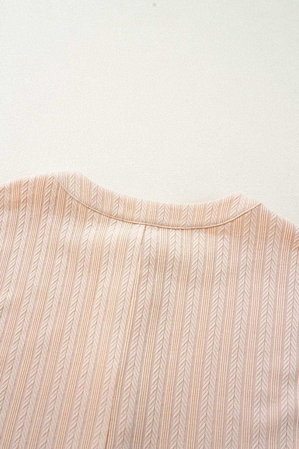 Textured Button Front Wide Leg Cap Sleeve Jumpsuit - Trendsi - Flyclothing LLC