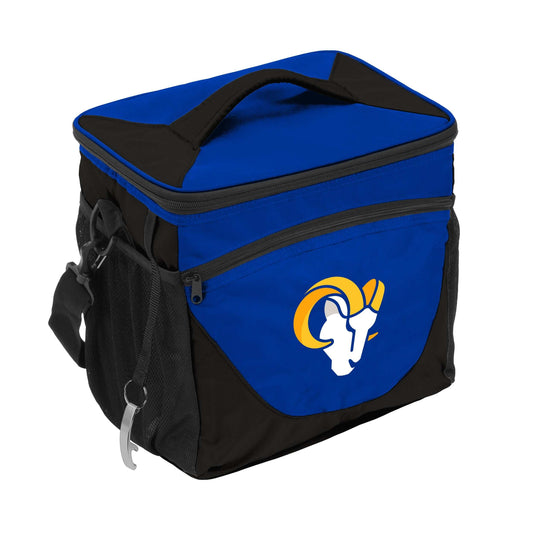 LA Rams Royal 24 Can Cooler - Logo Brands - Flyclothing LLC