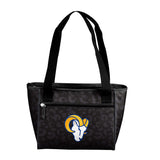 LA Rams Leopard Print 16 Can Cooler Tote - Logo Brands - Flyclothing LLC