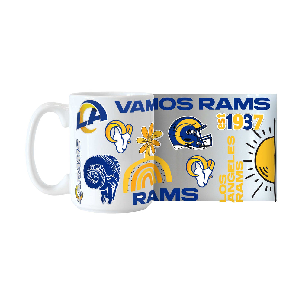 LA Rams 15oz Native Sublimated Mug - Logo Brands - Flyclothing LLC