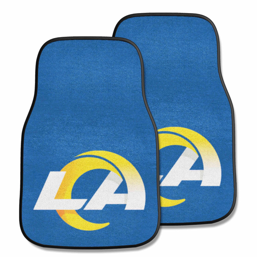 NFL - Los Angeles Rams 2-pc Carpet Car Mat Set - Logo Brands - Flyclothing LLC