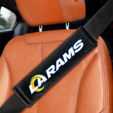 NFL - Los Angeles Rams Embroidered Seatbelt Pad - Pair - Logo Brands - Flyclothing LLC