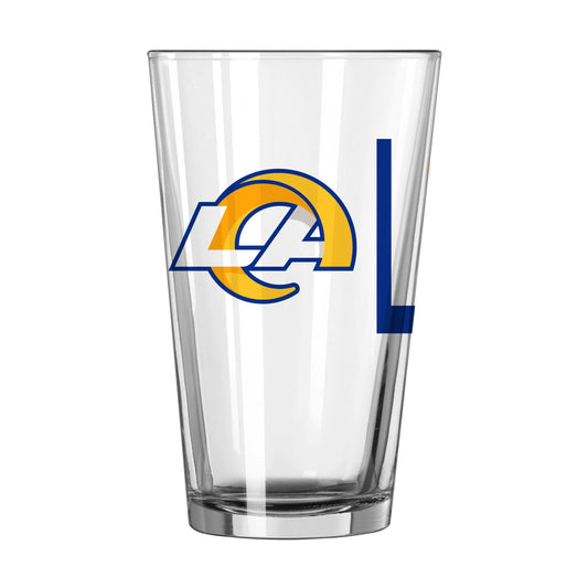 LA Rams 16oz Overtime Pint Glass - Logo Brands - Flyclothing LLC