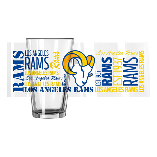 Los Angeles Rams 16oz Spirit Pint Glass - Logo Brands - Flyclothing LLC