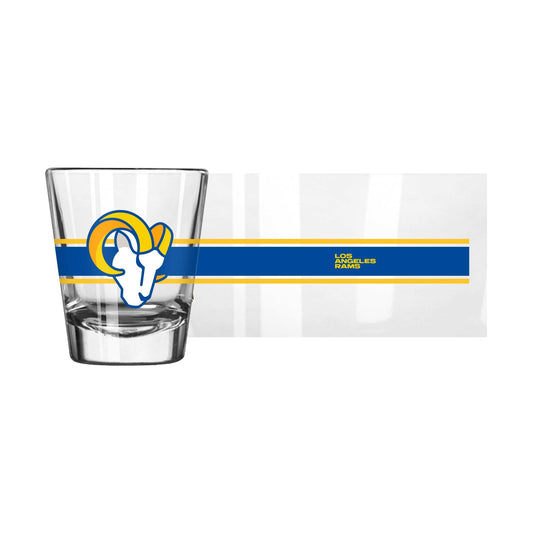 Los Angeles Rams 2oz Stripe Shot Glass - Logo Brands - Flyclothing LLC