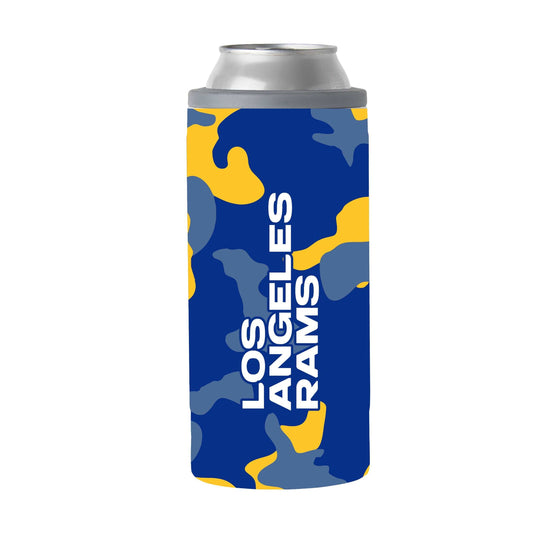 LA Rams Camo Swagger 12oz Slim Can Coolie - Logo Brands - Flyclothing LLC