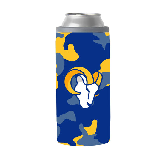 LA Rams Camo Swagger 12oz Slim Can Coolie - Logo Brands - Flyclothing LLC