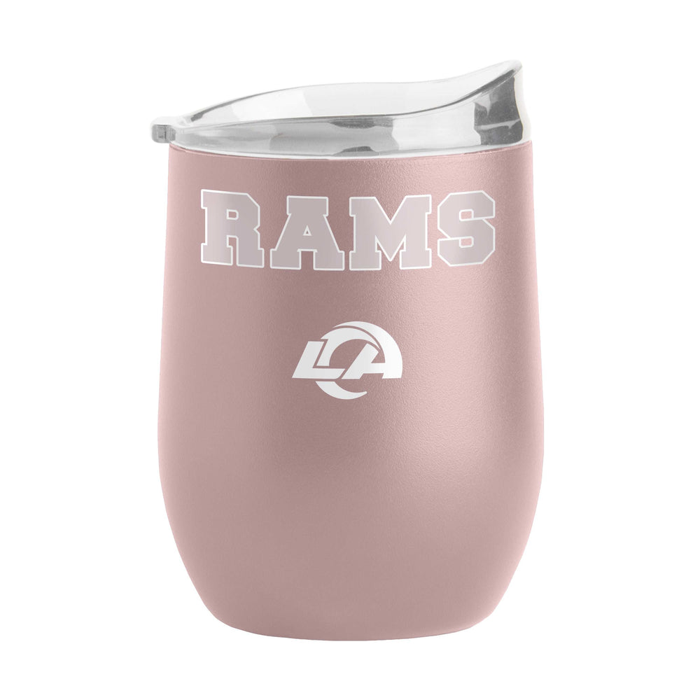 LA Rams 16oz Stencil Powder Coat Curved Beverage - Logo Brands - Flyclothing LLC