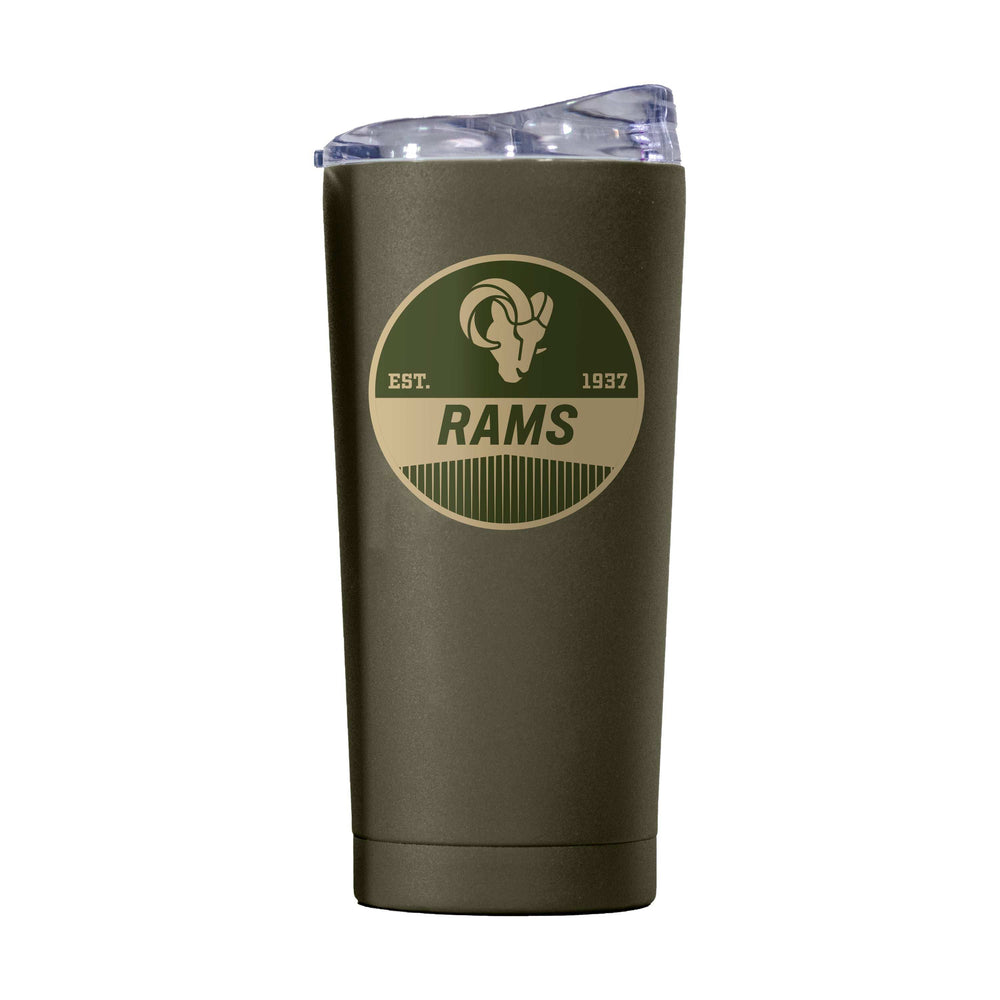 LA Rams 20oz Badge Powder Coat Tumbler - Logo Brands - Flyclothing LLC