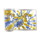 LA Rams 20oz Tie Dye Stainless Steel Tumbler - Logo Brands - Flyclothing LLC