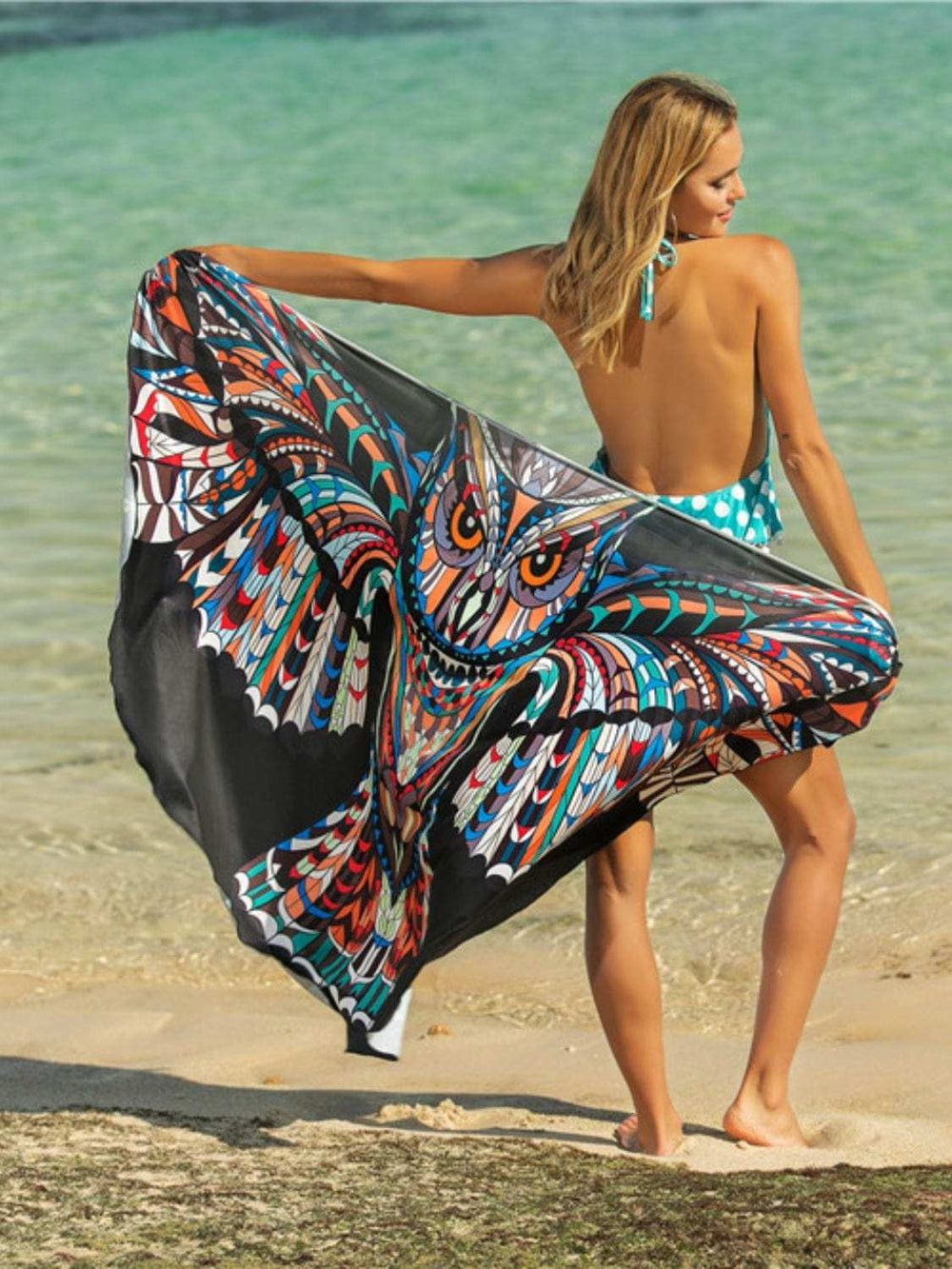 Printed Spaghetti Strap Cover Up - Trendsi - Flyclothing LLC